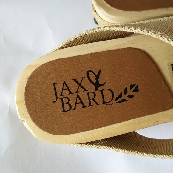 JAX & BARD Shoes Beige Libby Hill Slip On Wooden Clog Sandals 6.5 7 W Sz 37 NEW - Picture 5 of 5